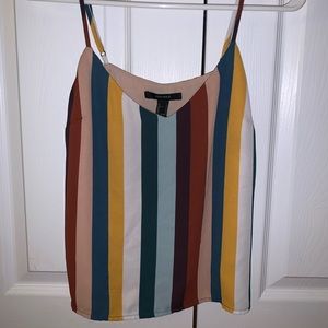 Forever 21 Striped Spaghetti Strap Blouse